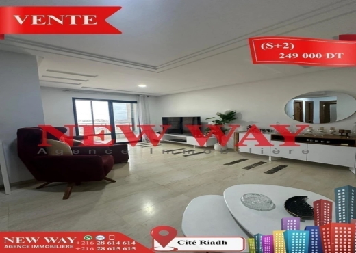 (S+2) à Cité Riadh 1 avec Place de Parking