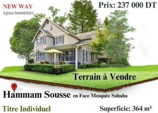 Terrain Fait le Coin à Hammem Sousse