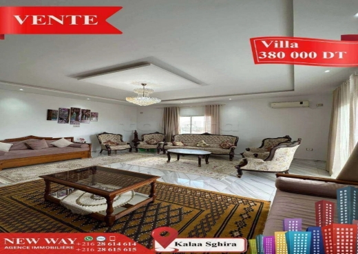 Villa Sur un Axe Principale à kalàa Sghira - Bien immobilier à {"id":20,"country_id":219,"name":"SOUSSE","slug":"sousse"} - Agence Immobilière New Way