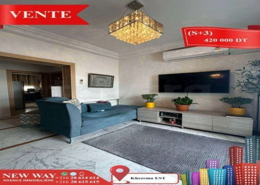 (S+3) à Khezema EST avec Place de Parking - Bien immobilier à {"id":20,"country_id":219,"name":"SOUSSE","slug":"sousse"} - Image 3 - Agence Immobilière New Way