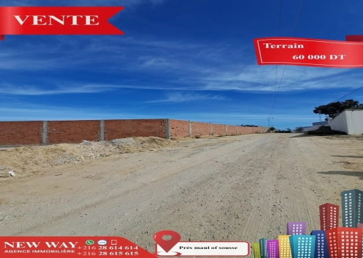 Terrain Prés Mall Off Sousse - Bien immobilier à {"id":20,"country_id":219,"name":"SOUSSE","slug":"sousse"} - Agence Immobilière New Way
