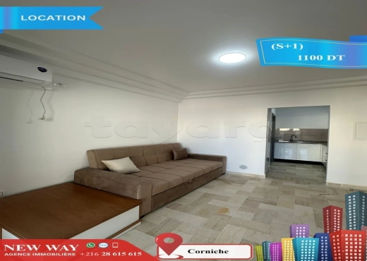 (S+1) meublé à Corniche prés de la mer - Bien immobilier à {"id":20,"country_id":219,"name":"SOUSSE","slug":"sousse"} - Image 4 - Agence Immobilière New Way