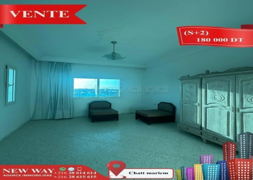 (S+2) Prés de la Mer à Chatt Mariem - Bien immobilier à {"id":20,"country_id":219,"name":"SOUSSE","slug":"sousse"} - Image 4 - Agence Immobilière New Way