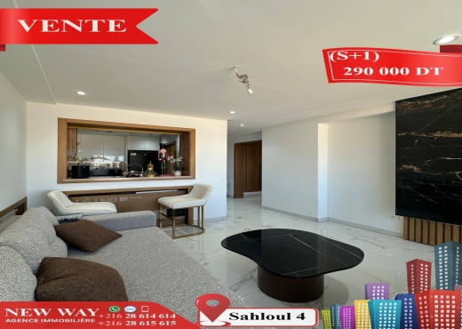(S+1) Neuf à Sahloul 4 avec Place de Parking - Bien immobilier à {"id":20,"country_id":219,"name":"SOUSSE","slug":"sousse"} - Image 3 - Agence Immobilière New Way