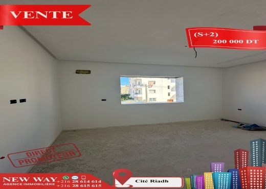 (S+2) Directe Promoteur à Cité Riadh - Bien immobilier à {"id":20,"country_id":219,"name":"SOUSSE","slug":"sousse"} - Image 4 - Agence Immobilière New Way