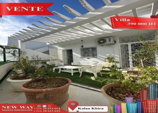 Maison à Kalàa Kbira, dans un quartier résidentiel - Bien immobilier à {"id":20,"country_id":219,"name":"SOUSSE","slug":"sousse"} - Agence Immobilière New Way