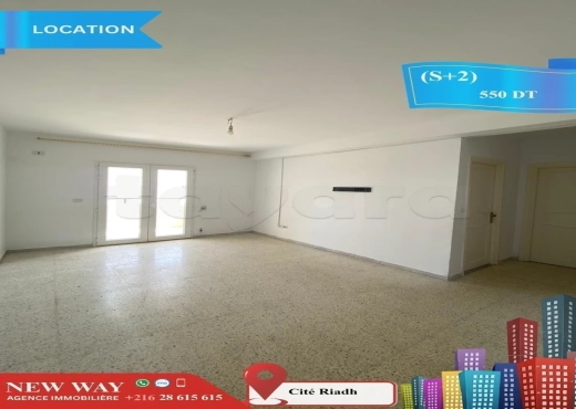 (S+2) à Cité Riadh 5 - Bien immobilier à {"id":20,"country_id":219,"name":"SOUSSE","slug":"sousse"} - Agence Immobilière New Way