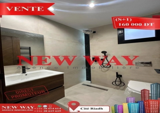 (S+1) Directe Promoteur à Cité Riadh Sousse - Bien immobilier à {"id":20,"country_id":219,"name":"SOUSSE","slug":"sousse"} - Agence Immobilière New Way