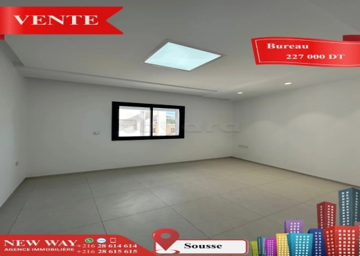 Bureau (A+2) à Sousse avec Place de Parking - Bien immobilier à {"id":20,"country_id":219,"name":"SOUSSE","slug":"sousse"} - Image 3 - Agence Immobilière New Way