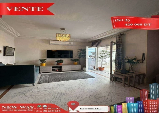 (S+3) à Khezema EST avec Place de Parking - Bien immobilier à {"id":20,"country_id":219,"name":"SOUSSE","slug":"sousse"} - Image 2 - Agence Immobilière New Way