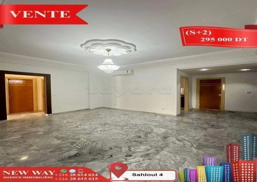 (S+2) à Sahloul 4, avec Place de Parking - Bien immobilier à {"id":20,"country_id":219,"name":"SOUSSE","slug":"sousse"} - Image 4 - Agence Immobilière New Way