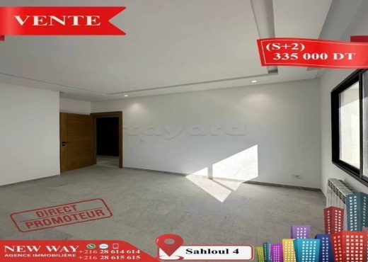 (S+2) Directe Promoteur à Sahloul 4 - Bien immobilier à {"id":20,"country_id":219,"name":"SOUSSE","slug":"sousse"} - Image 4 - Agence Immobilière New Way