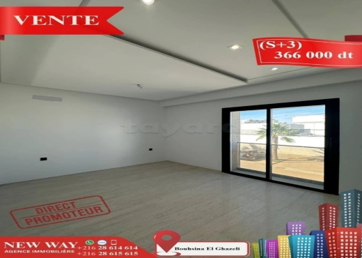 (S+3) à Bouhsina el Ghazali Direct Promoteur - Bien immobilier à {"id":20,"country_id":219,"name":"SOUSSE","slug":"sousse"} - Agence Immobilière New Way