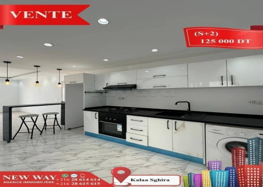 (S+2) à kalàa sghira prés de Sahloul - Bien immobilier à {"id":20,"country_id":219,"name":"SOUSSE","slug":"sousse"} - Agence Immobilière New Way