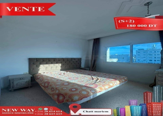 (S+2) Prés de la Mer à Chatt Mariem - Bien immobilier à {"id":20,"country_id":219,"name":"SOUSSE","slug":"sousse"} - Image 2 - Agence Immobilière New Way