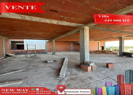 Villa inachevée à Hammam Sousse - Bien immobilier à {"id":20,"country_id":219,"name":"SOUSSE","slug":"sousse"} - Image 2 - Agence Immobilière New Way