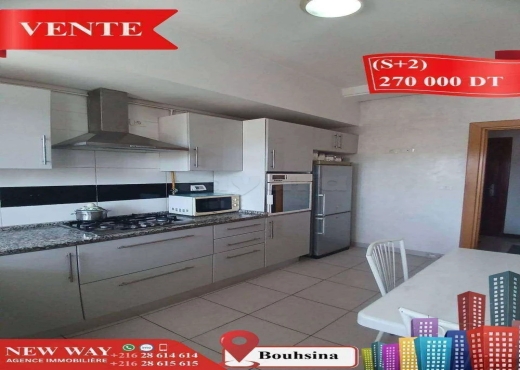 (S+2) à Bouhsina avec Place de Parking - Bien immobilier à {"id":20,"country_id":219,"name":"SOUSSE","slug":"sousse"} - Agence Immobilière New Way