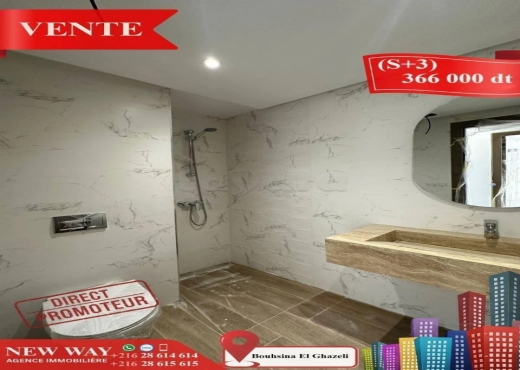 (S+3) à Bouhsina el Ghazali Direct Promoteur - Bien immobilier à {"id":20,"country_id":219,"name":"SOUSSE","slug":"sousse"} - Image 4 - Agence Immobilière New Way