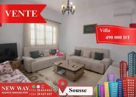 Villa de Plain Pied à Sousse - Bien immobilier à {"id":20,"country_id":219,"name":"SOUSSE","slug":"sousse"} - Image 3 - Agence Immobilière New Way