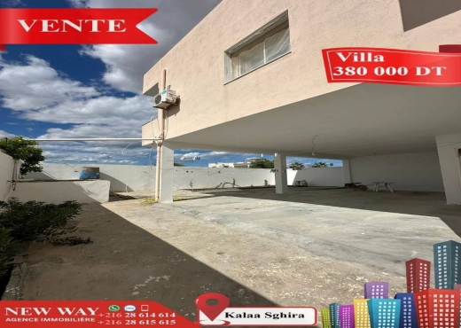 Villa Sur un Axe Principale à kalàa Sghira - Bien immobilier à {"id":20,"country_id":219,"name":"SOUSSE","slug":"sousse"} - Agence Immobilière New Way