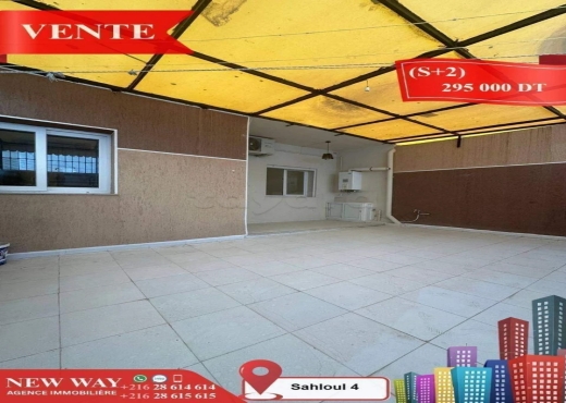 (S+2) à Sahloul 4, avec Place de Parking - Bien immobilier à {"id":20,"country_id":219,"name":"SOUSSE","slug":"sousse"} - Image 2 - Agence Immobilière New Way
