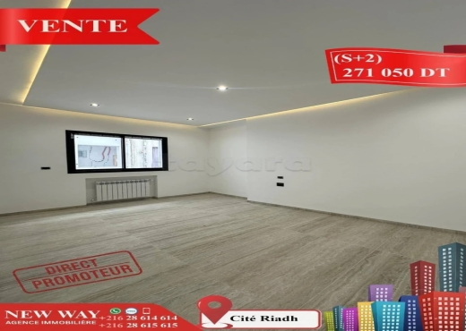(S+2) Directe Promoteur à Cité Riadh - Bien immobilier à {"id":20,"country_id":219,"name":"SOUSSE","slug":"sousse"} - Image 4 - Agence Immobilière New Way