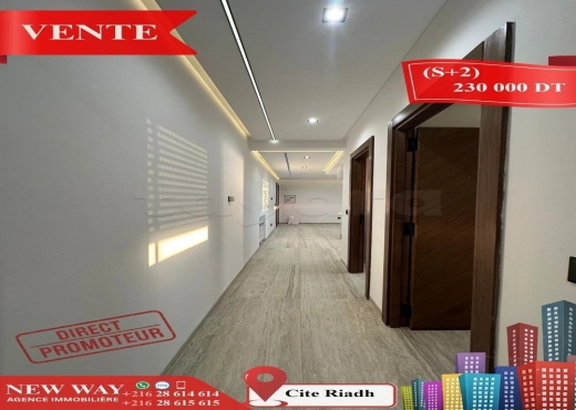 (S+2) Directe Promoteur à Cité Riadh - Bien immobilier à {"id":20,"country_id":219,"name":"SOUSSE","slug":"sousse"} - Image 4 - Agence Immobilière New Way