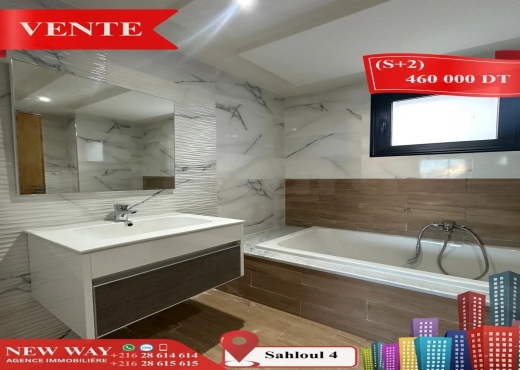 (S+2) Directe Promoteur à Sahloul 4 - Bien immobilier à {"id":20,"country_id":219,"name":"SOUSSE","slug":"sousse"} - Agence Immobilière New Way