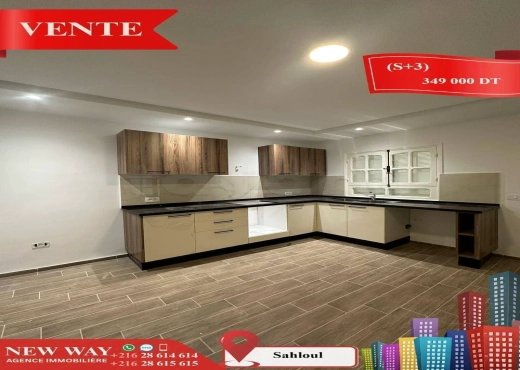 (S+3) à Sahloul , Proche de toutes Commodités - Bien immobilier à {"id":20,"country_id":219,"name":"SOUSSE","slug":"sousse"} - Image 3 - Agence Immobilière New Way