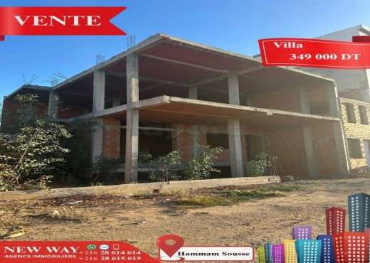 Villa inachevée à Hammam Sousse - Bien immobilier à {"id":20,"country_id":219,"name":"SOUSSE","slug":"sousse"} - Image 4 - Agence Immobilière New Way