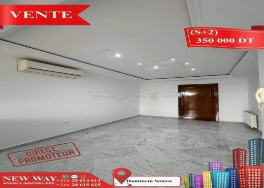 (S+2) Direct Promoteur à Hammem Sousse - Bien immobilier à {"id":20,"country_id":219,"name":"SOUSSE","slug":"sousse"} - Image 2 - Agence Immobilière New Way