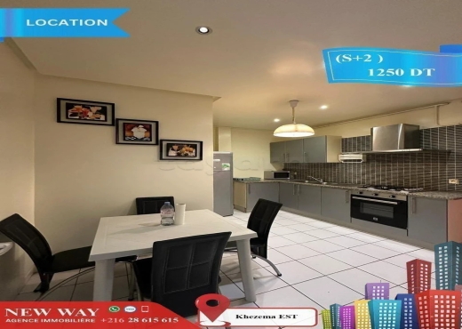 (S+2) Meublé à khezema EST - Bien immobilier à {"id":20,"country_id":219,"name":"SOUSSE","slug":"sousse"} - Image 4 - Agence Immobilière New Way