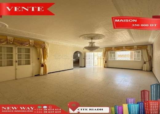 Maison indépendante (S+4) à Cité Riadh - Bien immobilier à {"id":20,"country_id":219,"name":"SOUSSE","slug":"sousse"} - Image 4 - Agence Immobilière New Way