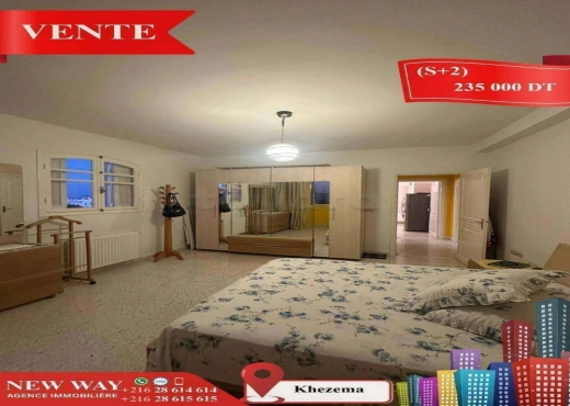 (S+2) à Khezema avec Meubles - Bien immobilier à {"id":20,"country_id":219,"name":"SOUSSE","slug":"sousse"} - Image 3 - Agence Immobilière New Way