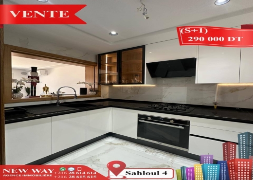 (S+1) Neuf à Sahloul 4 avec Place de Parking - Bien immobilier à {"id":20,"country_id":219,"name":"SOUSSE","slug":"sousse"} - Image 2 - Agence Immobilière New Way