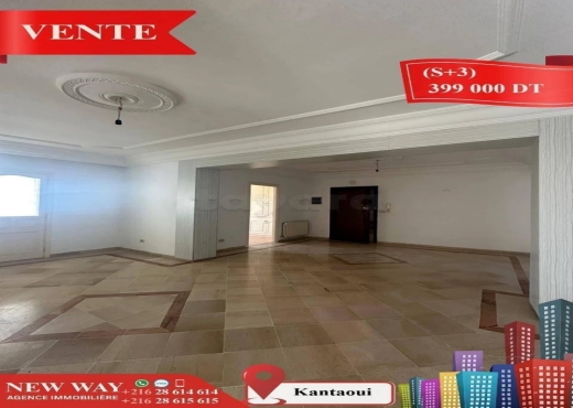 (S+3) à Kantaoui avec Place de Parking - Bien immobilier à {"id":20,"country_id":219,"name":"SOUSSE","slug":"sousse"} - Agence Immobilière New Way
