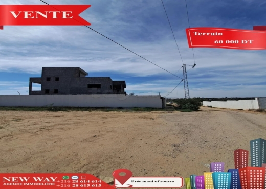 Terrain Prés Mall Off Sousse - Bien immobilier à {"id":20,"country_id":219,"name":"SOUSSE","slug":"sousse"} - Image 2 - Agence Immobilière New Way