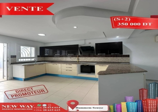 (S+2) Direct Promoteur à Hammam Sousse - Bien immobilier à {"id":20,"country_id":219,"name":"SOUSSE","slug":"sousse"} - Image 3 - Agence Immobilière New Way