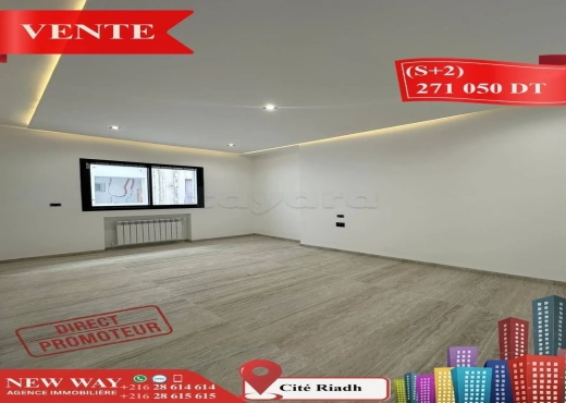 (S+2) Directe Promoteur à Cité Riadh - Bien immobilier à {"id":20,"country_id":219,"name":"SOUSSE","slug":"sousse"} - Image 3 - Agence Immobilière New Way