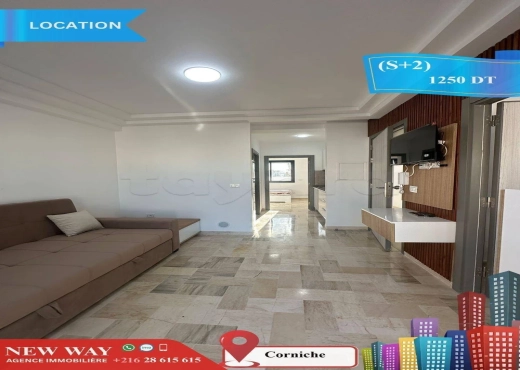(S+2) meublé à Corniche prés de la mer - Bien immobilier à {"id":20,"country_id":219,"name":"SOUSSE","slug":"sousse"} - Image 2 - Agence Immobilière New Way