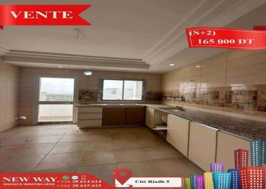 (S+2) à Cité Riadh 5 - Bien immobilier à {"id":20,"country_id":219,"name":"SOUSSE","slug":"sousse"} - Image 3 - Agence Immobilière New Way
