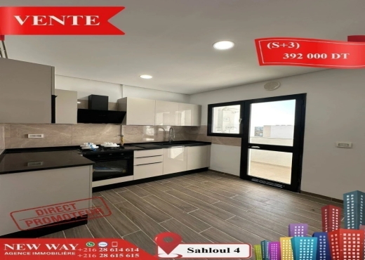 (S+3) Directe Promoteur à Sahloul 4 - Bien immobilier à {"id":20,"country_id":219,"name":"SOUSSE","slug":"sousse"} - Image 3 - Agence Immobilière New Way