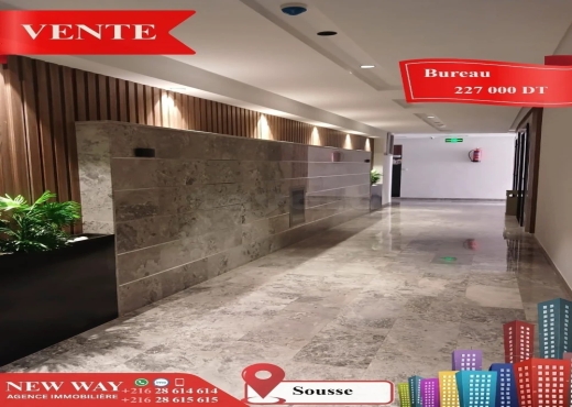 Bureau (A+2) à Sousse avec Place de Parking - Bien immobilier à {"id":20,"country_id":219,"name":"SOUSSE","slug":"sousse"} - Image 3 - Agence Immobilière New Way