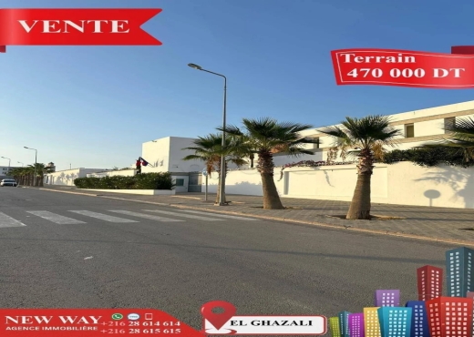 Terrain Fait l'angle à Bouhsina - Bien immobilier à {"id":20,"country_id":219,"name":"SOUSSE","slug":"sousse"} - Agence Immobilière New Way