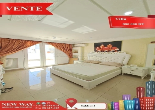 Villa à Sahloul 4 - Bien immobilier à {"id":20,"country_id":219,"name":"SOUSSE","slug":"sousse"} - Image 4 - Agence Immobilière New Way