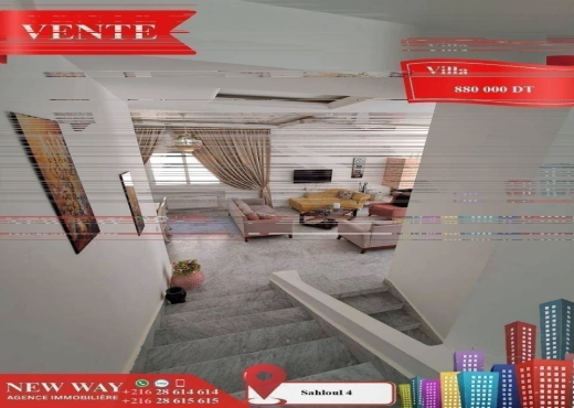 Villa à Sahloul 4 - Bien immobilier à {"id":20,"country_id":219,"name":"SOUSSE","slug":"sousse"} - Image 4 - Agence Immobilière New Way