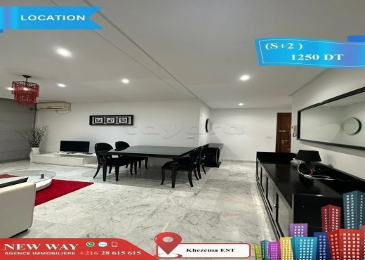 (S+2) Meublé à khezema EST - Bien immobilier à {"id":20,"country_id":219,"name":"SOUSSE","slug":"sousse"} - Image 2 - Agence Immobilière New Way