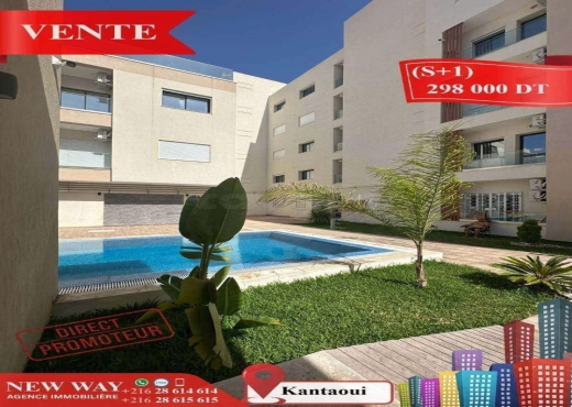 (S+1) à kantaoui, Direct Promoteur, Prés de la Mer - Bien immobilier à {"id":20,"country_id":219,"name":"SOUSSE","slug":"sousse"} - Image 2 - Agence Immobilière New Way