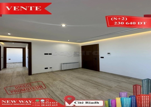 (S+2) Directe Promoteur à Cité Riadh Sousse - Bien immobilier à {"id":20,"country_id":219,"name":"SOUSSE","slug":"sousse"} - Image 3 - Agence Immobilière New Way