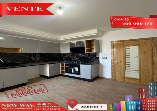 (S+3) Directe Promoteur à Sahloul 4 - Bien immobilier à {"id":20,"country_id":219,"name":"SOUSSE","slug":"sousse"} - Image 4 - Agence Immobilière New Way